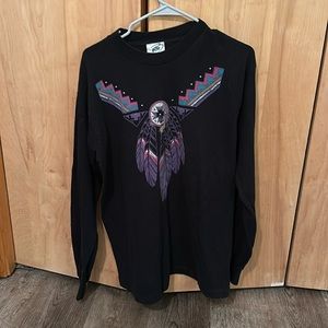 Woman’s vintage Indian long sleeve cotton made in USA pullover